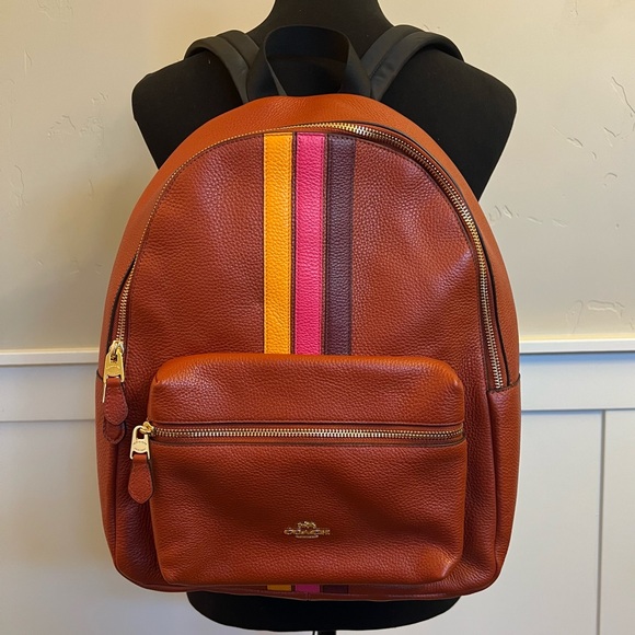 Coach Charlie Backpack With Varsity Stripe - Picture 1 of 10